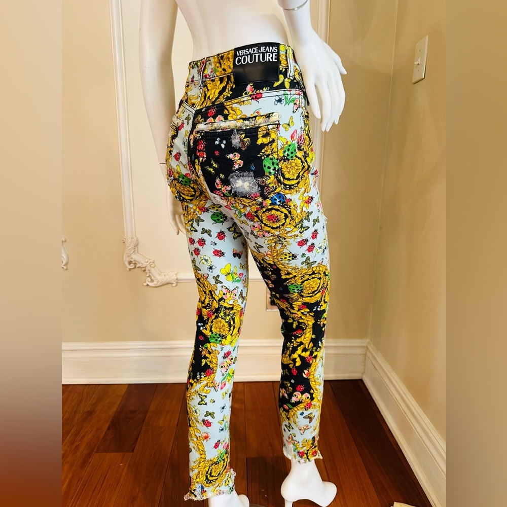 Versace Jeans Versace Limited Edition Tribute Print Butterfly Jeans Size 25 $995